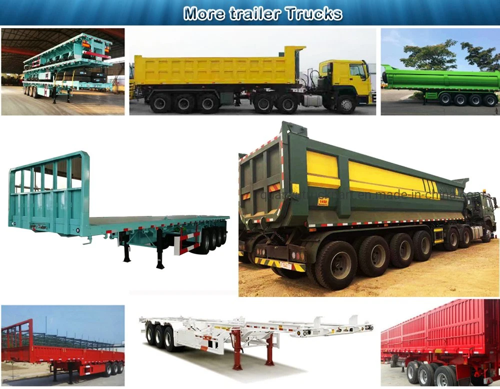 Shipping 40FT Container Transport Flat Bed Trailer 3 Axle Flatbed Semi Trailer for Sale