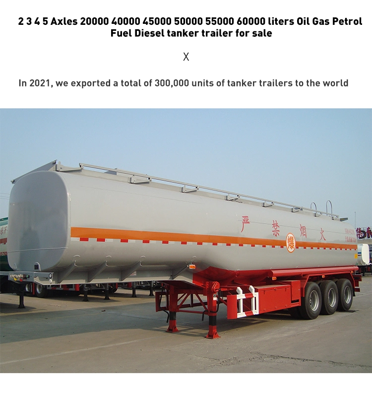 Vehicle Master China 3 Axle 4 Axle Aluminium Steel Diesel Gas Transport Water Tank Semi Truck Trailer Fuel Tankers Semi Trailer