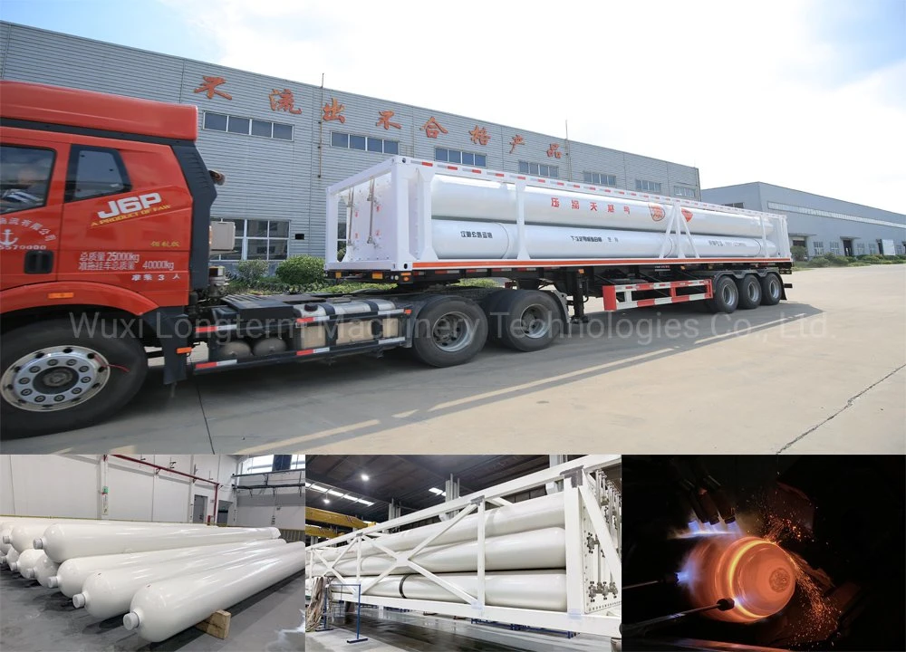 Compressed Natural Gas CNG Tube Trailer /CNG Cascade Cylinder Skid Container 25MPa CNG Storage Jumbo Cylinder